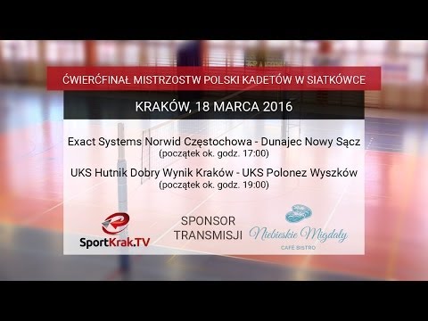 SportKrak.TV: Exact Systems Norwid - Dunajec 3:1. 1/4 finałów MP Kadetów w siatkówce, dzień 2