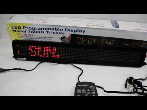 Programmable LED TriColor 26" Display Sign  Scrolling 780RG millennium test works 2021 05 16 4291