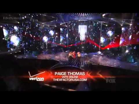 Paige Thomas - Last Dance - X Factor USA 2012 - Live Show 3
