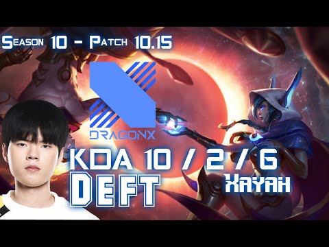 DRX Deft XAYAH vs ASHE ADC - Patch 10.15 KR Ranked