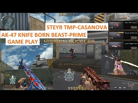 Steyr TMP-Casanova & AK-47 Knife Born Beast-Prime Game Play on CrossFire Philippines April 2020