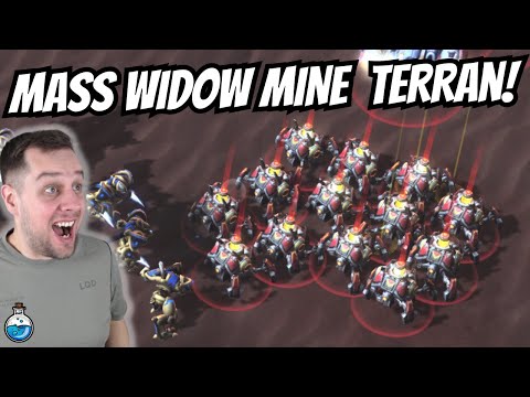 Mass Phoenix Zealot vs Mass Widow mine Marine! | Phoenix Zealot Only #5 StarCraft 2