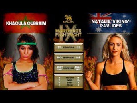 World Class Female Muay Thai Action with Natalie Pavlides VS Khaoula Ourbraim Hard Knox Fight Night