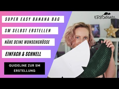 Super einfache Banana Bag, Schnittmuster selbst erstellen, Halfmoon Bag in Wunschgröße