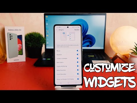 How to customize Face Widgets on lock screen Samsung Galaxy A52s 5G