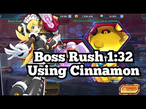 (1:32) Boss Rush Event Megaman X Dive. Using Cinnamon [Rockman X Dive]