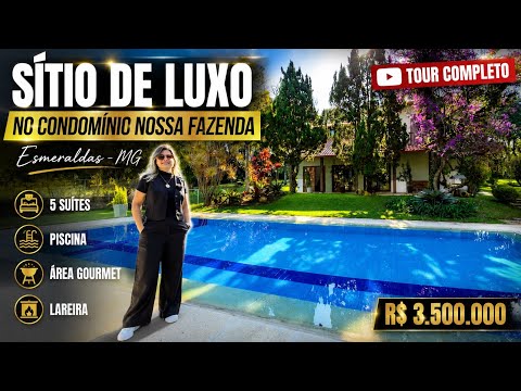 VOCÊ PRECISA CONHECER ESTE SÍTIO DE LUXO! 😍 5 SUÍTES, PISCINA E MUITO CONFORTO | ESMERALDAS-MG