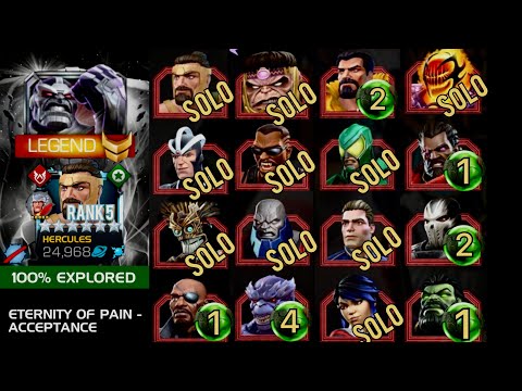 MCOC | All 17 Eternity of Pain Bosses in 1 Run with 1Champ | HERCULES RANK-5 6-STAR| 2023 | Marvel |