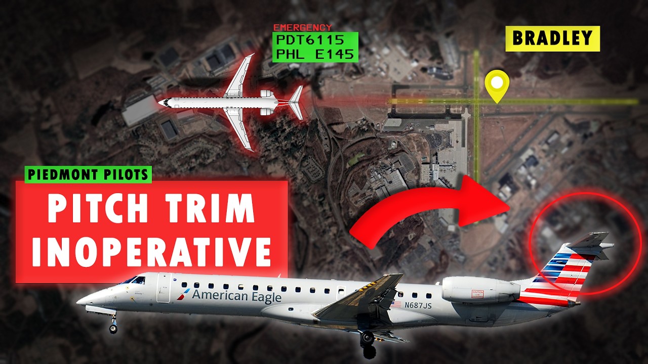 Pitch Trim Failure | Embraer E-145 Emergency Return to Bradley