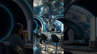 Schlafen in der Raumstation 2050 ? Blaue Glastunnel &amp; Blick auf die Erde #shorts