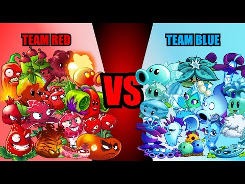 PLANTS TOURNAMENT TEAM BLUE vs TEAM RED | WHO WILL WIN | PvZ 2 | TEAM PLANT vs TEAM PLANT