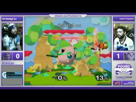 Pound 2016 Top 8 en Español - C9 MaNg0 (Fox) Vs. Liquid | Hungrybox (Jigglypuff) - Grand Finals
