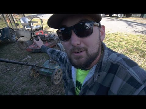 My first Lawn Care trailer set up and equipment