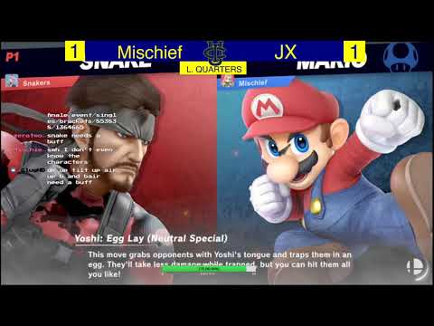 UCI WIFI #20 - Mischief (Mario) vs JX (Snake) [L. Quarters]