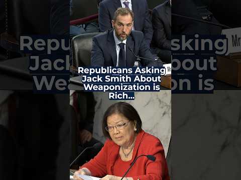 Republicans Asking Jack Smith About Weaponization is Rich...