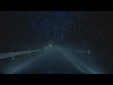 ☔️Winding drive in the rain and fog😴for #Deep Sleep #Work #Study