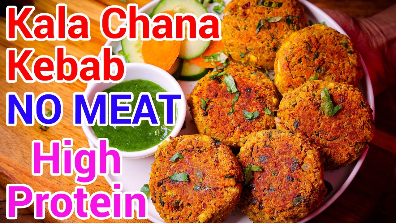 No Meat Shami Kebab | Protein Packed Kala Chana Kebab Recipe