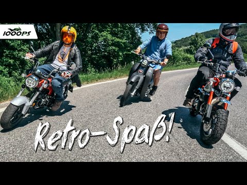 Abgeschnallt seit den 50ern! Monkey - Dax - Super Cub - Hondas A1 Retropalette im Test