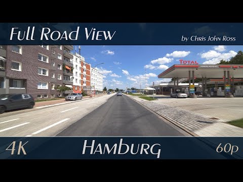 Hamburg, Germany: Billbrook - Halskestraße - 4K (UHD/2160p/60p) - Autofahrt - Car Ride Video