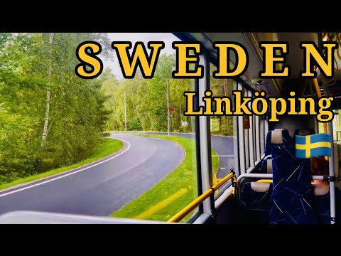 Linköping City Bus Ride, Sweden 🇸🇪 | Calm Urban Journey #sweden #vlog #city 