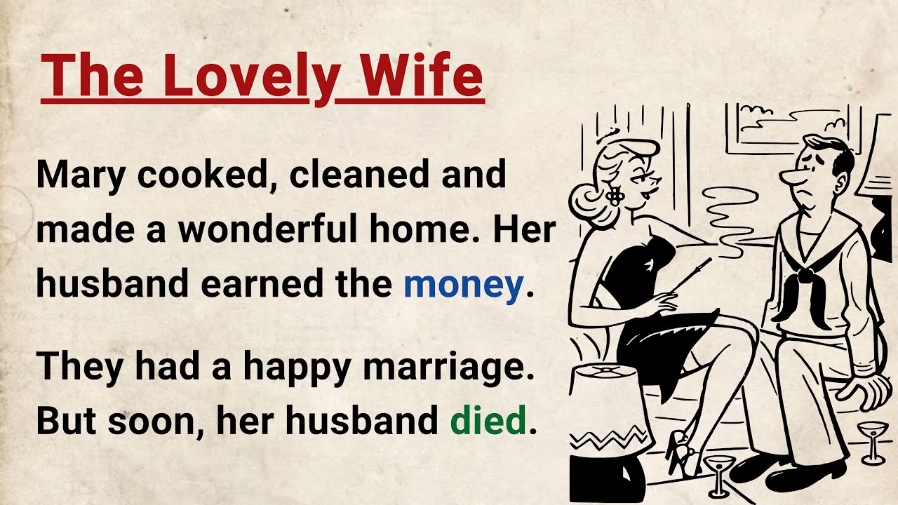 Learn English through Stories Level 3 ⭐ The Lovely Wife - Graded Reader | English Audio Podcast