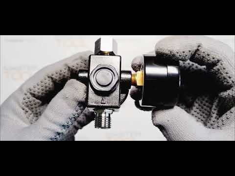 Клапан редукционный пневматический с манометром 1/4 YATO 1,2 МПа