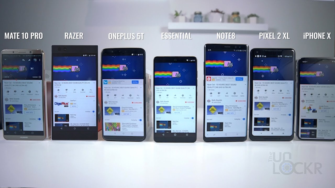 Battery Test: Razer Phone vs iPhone X vs OnePlus 5 vs Essential vs Note8 vs Pixel 2XL vs Mate 10 Pro