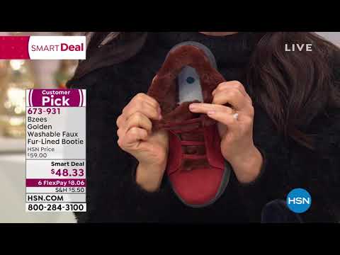 Bzees Golden Washable Faux FurLined Bootie