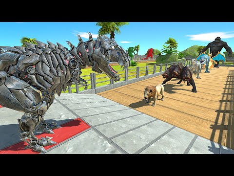 TEK T-REX OASIS DEATH RUN - Animal Revolt Battle Simulator