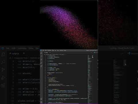 Particle Stream 3d animation using JavaScript || Website Development
