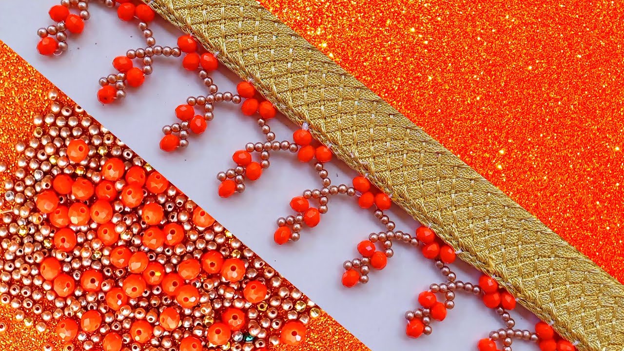 Elegant and beautiful embroidery tutorial🧡🧡🧡#diy