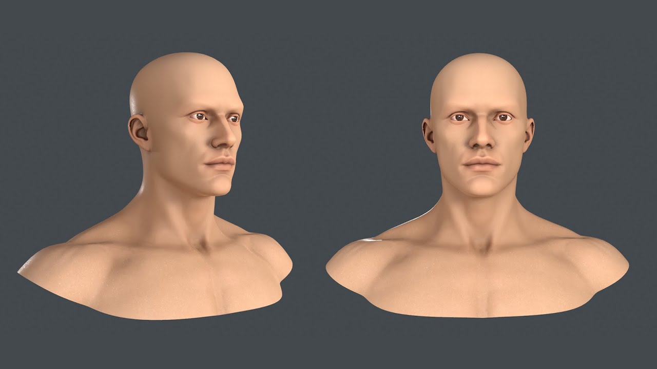 Realistic Human Male Head 3D| Available for Download| Link in Description.