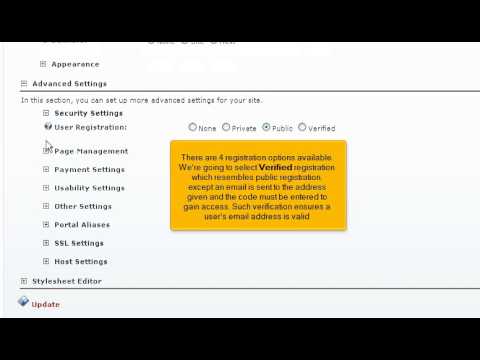Tutorial: How to change registration options in DotNetNuke | LayerOnline Web Hosting