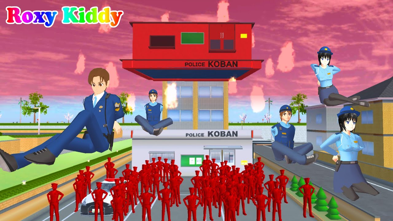 POLISI YUTA KALAH! 😨 Kantor Polisi Koban Di Rebut POLISI NERAKA!! | SAKURA SIMULATOR