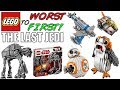 LEGO Worst To First All LEGO Star Wars The Last Jedi Sets