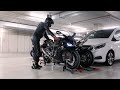 SEFIS M20U klappbarer mobiler universeller Motorradständer Heck