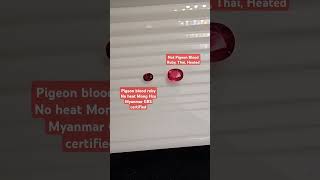Pigeon blood ruby Vs Not Pigeon Blood Ruby part 5 #gemstones #color #vividred #myanmar #gemstonelove