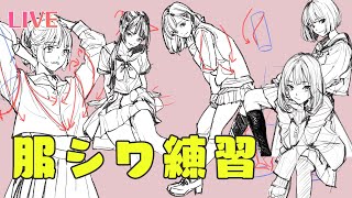  - 【作業配信】服のシワをひたすら練習するだけ