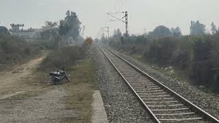 Ravi express train no14634 and Dinanagar railway station new platform under construction 🚧