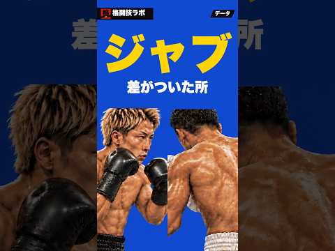 【データ：ボクシング・井上尚弥 vs 中谷潤人】手数はほぼ同じ、差はジャブ
