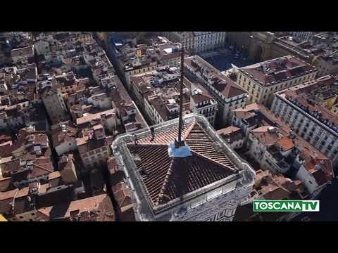 2017-11-16 FIRENZE - LAVORI SUL CAMPANILE DI GIOTTO, IMMAGINI SPETTACOLARI