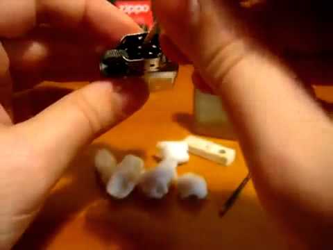 Замена фитиля в бензиновой зажигалке Zippo