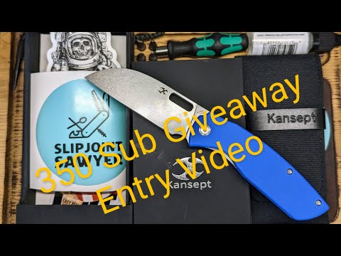 350 Sub Giveaway Entry Video!! Kansept Convict, 154cm, Blue G10, liner lock #giveaway
