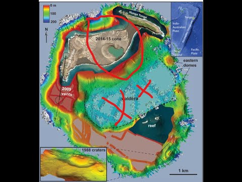 Hunga Tonga Volcano, Major Caldera Eruptions every 1000 years. Earthquake update Monday 1/17/2022