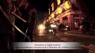 preview picture of video 'Animations et Défilé nocturne GoldWing Aix les Bains 2014'