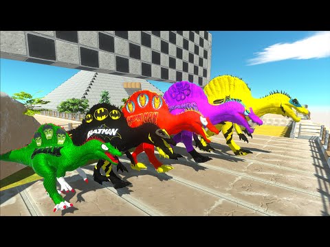 Team Dc Marvel Spinosaurus Hunting Found Pyramid Animal Revolt Battle Simulator Speed Race Champions