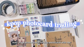 how i trade & package kpop photocards ✰ tutorial + package photocards with me !