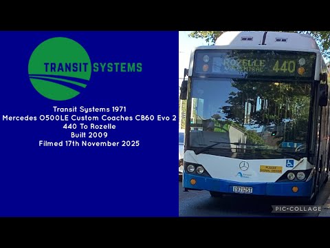 Transit Systems (1971) Mercedes O500LE Custom Coaches CB60 Evo 2 440 To Rozelle