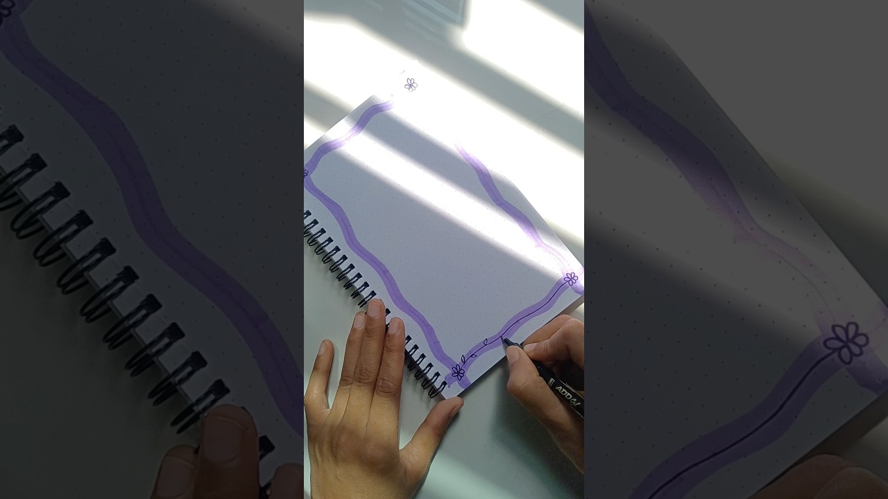 💜🖤 purple page border design 🖤💜 #shorts #art #a4sheetdesign #borderdesign