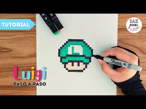 Como pintar un HONGO de LUIGI en PIXEL ART | Facil y rapido – Tutorial paso a paso